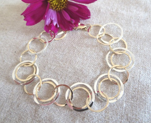 Hand Forged Double Circles Bracelet